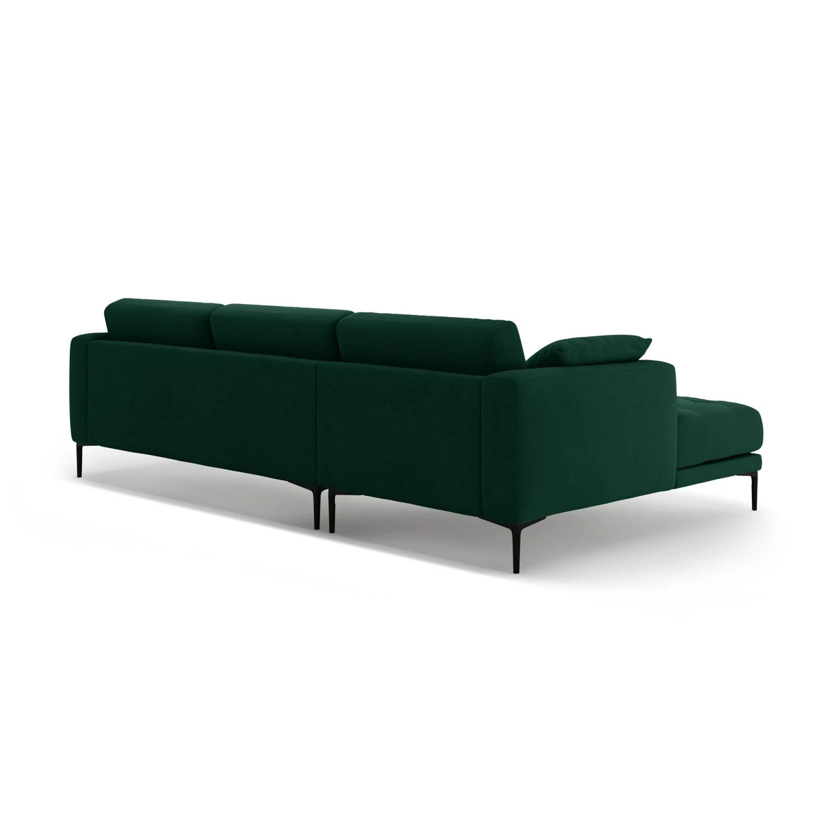 Bemy Ecksofa Links aus Samt (Salvador 7) in Flaschengrün, 295x174 cm – Bild 3