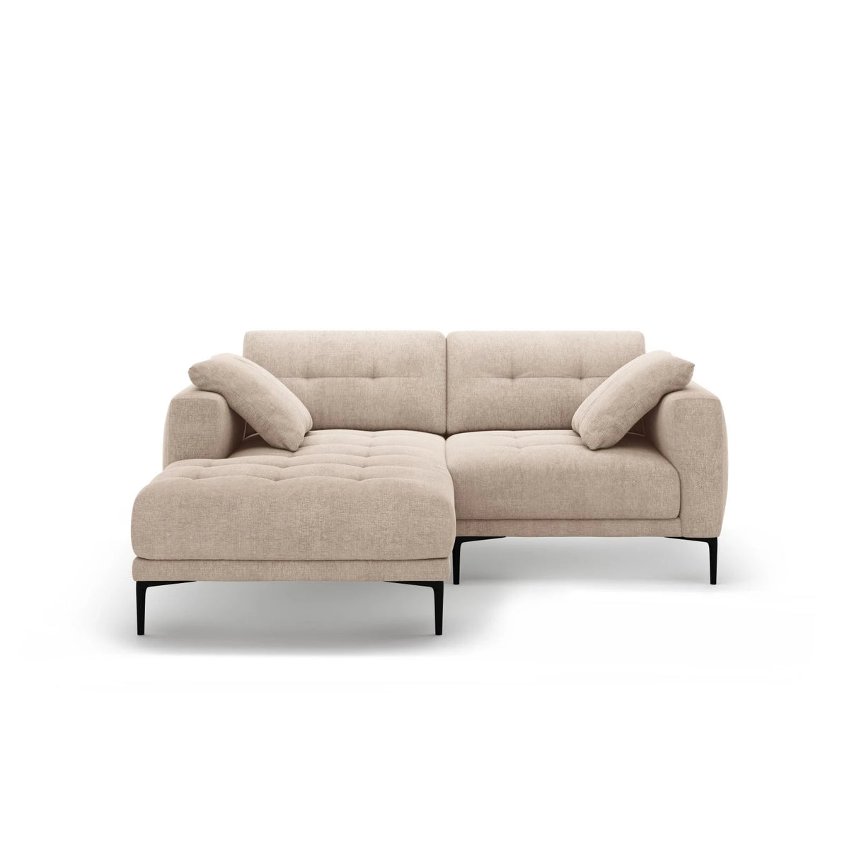 Bemy Ecksofa Links aus Strukturierter Stoff (Sorella 05) in Sand, 205x174 cm – Bild 1
