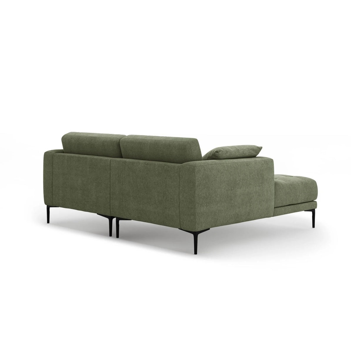 Bemy Ecksofa Links aus Strukturierter Stoff (Sorella 34) in Dunkles olivgrün, 205x174 cm – Bild 3