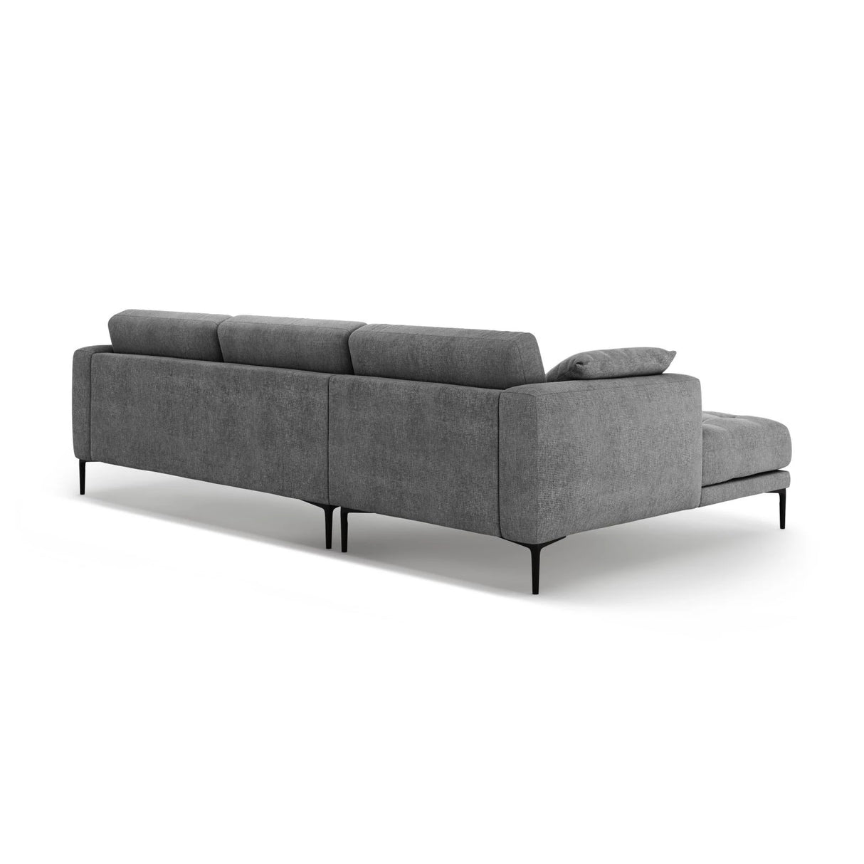 Bemy Ecksofa Links aus Strukturierter Stoff (Sorella 89) in Grau, 295x174 cm – Bild 3