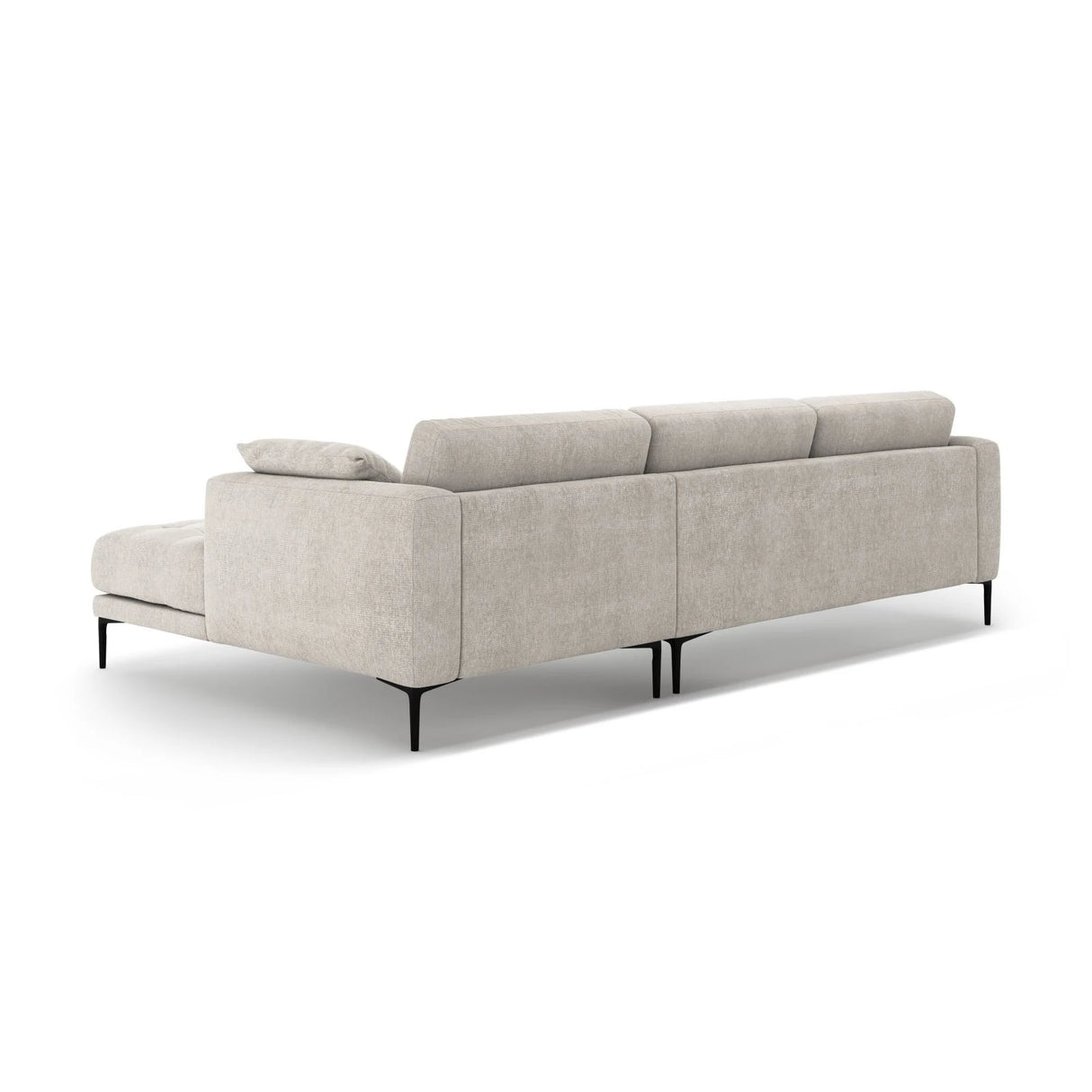 Bemy Ecksofa Rechts aus Samt oder Strukturstoff, 295x174 cm – Bild 3