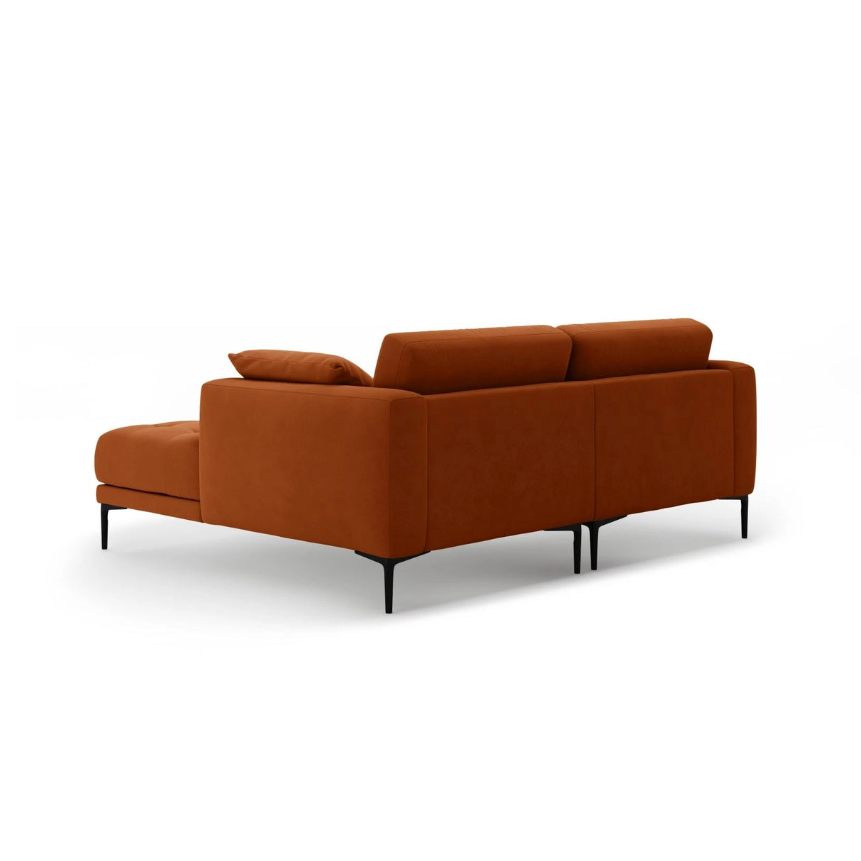 Bemy Ecksofa Rechts aus Samt (Salvador 14) in Terrakotta, 205x174 cm – Bild 3