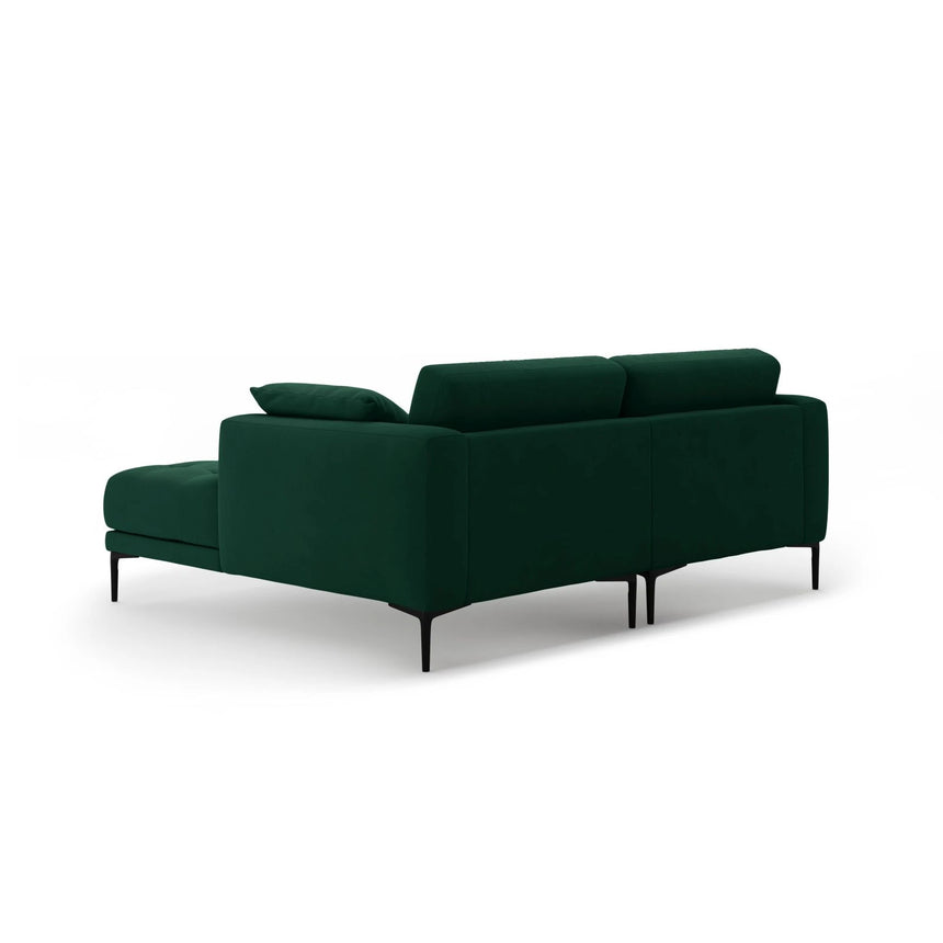 Bemy Ecksofa Rechts aus Samt (Salvador 7) in Flaschengrün, 205x174 cm – Bild 3