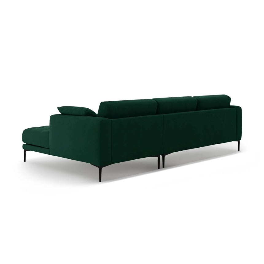 Bemy Ecksofa Rechts aus Samt (Salvador 7) in Flaschengrün, 295x174 cm – Bild 3