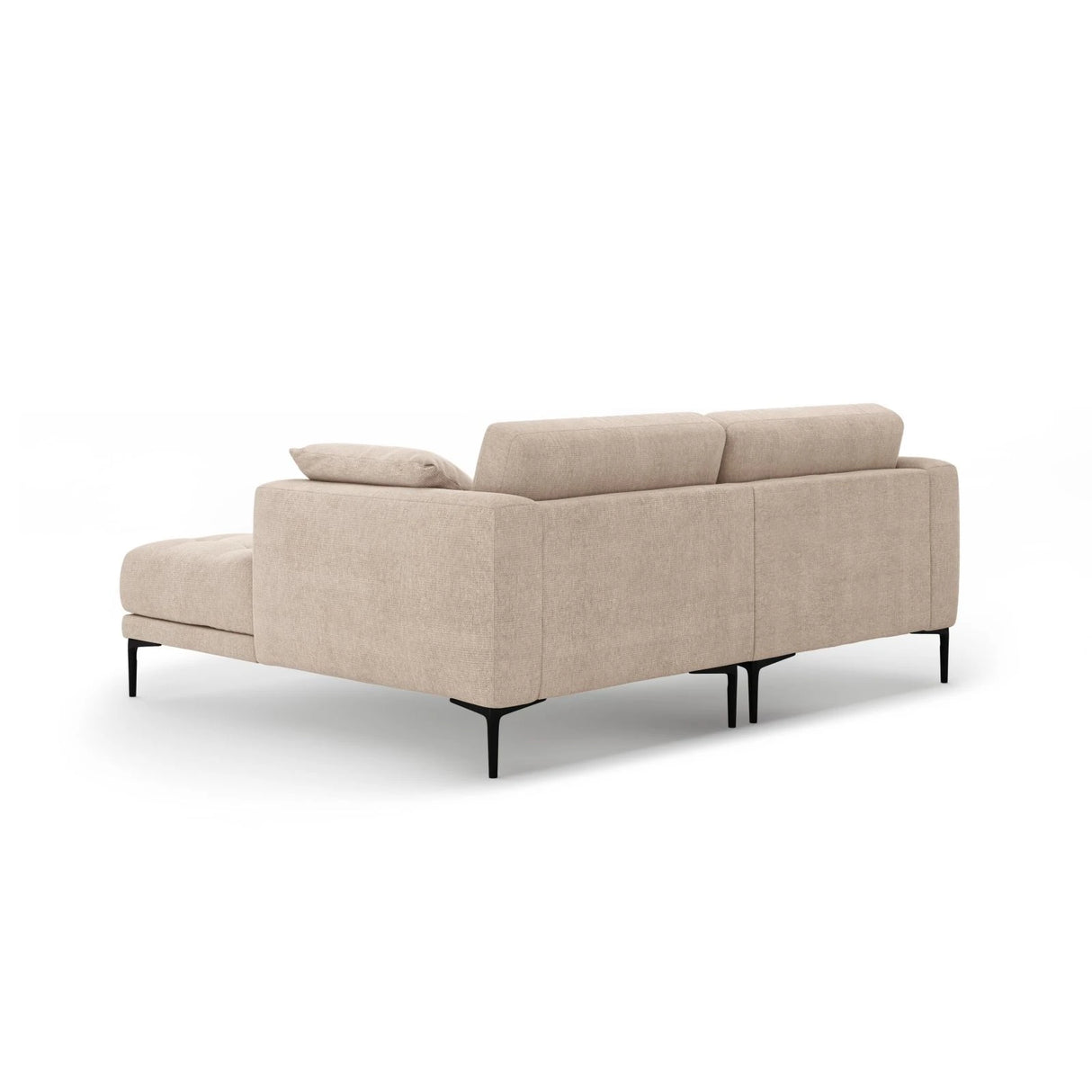 Bemy Ecksofa Rechts aus Strukturierter Stoff (Sorella 05) in Sand, 205x174 cm – Bild 3