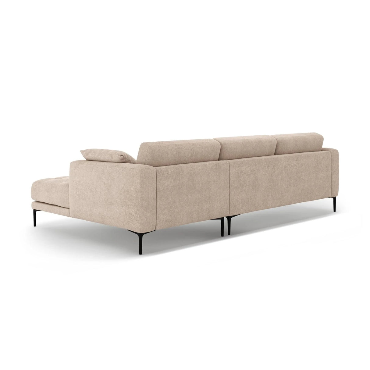 Bemy Ecksofa Rechts aus Strukturierter Stoff (Sorella 05) in Sand, 295x174 cm – Bild 3