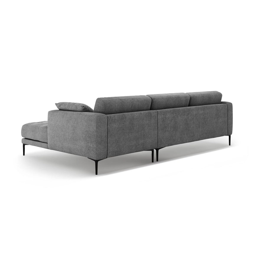 Bemy Ecksofa Rechts aus Strukturierter Stoff (Sorella 89) in Grau, 295x174 cm – Bild 3