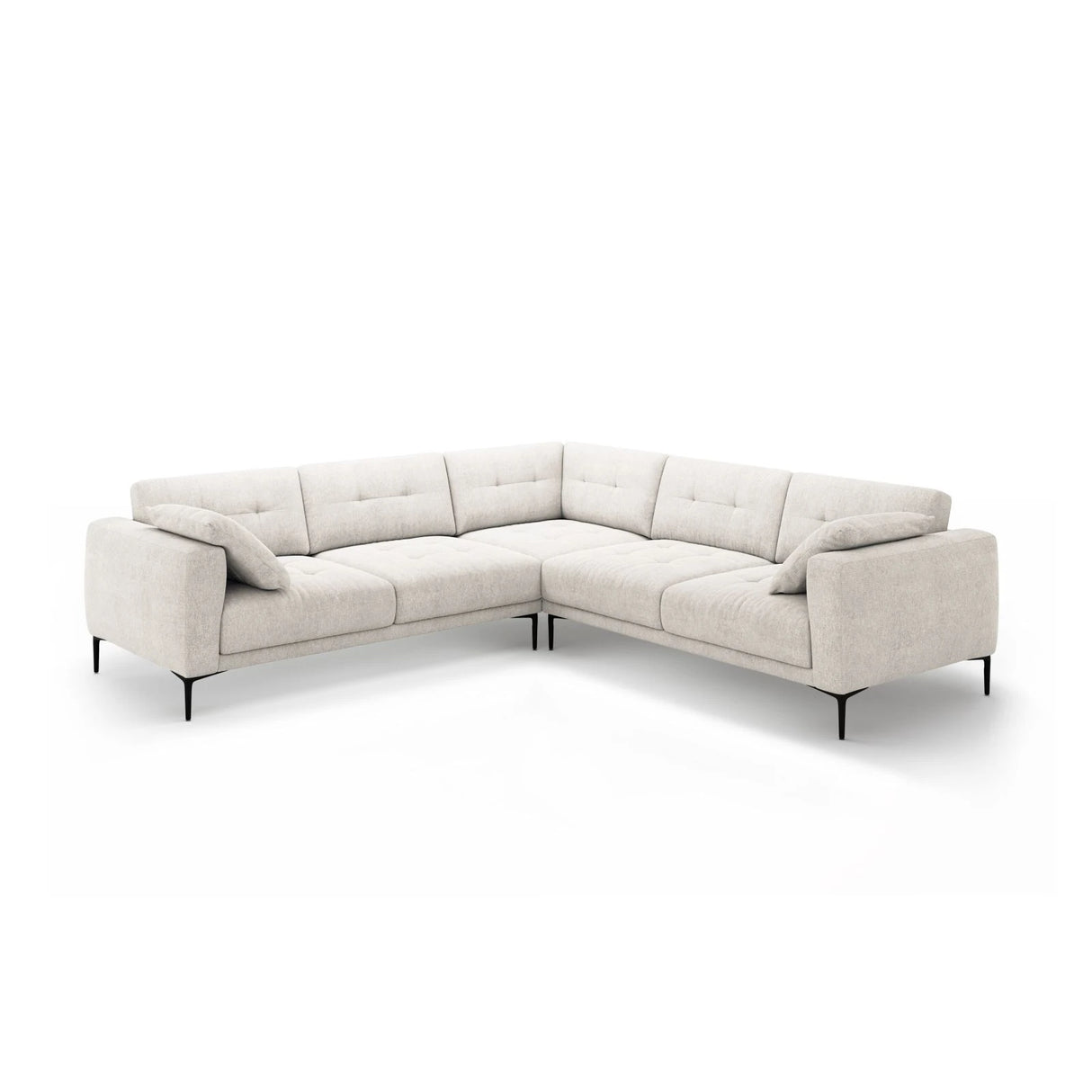 Bemy Ecksofa symmetrisch aus Samt oder Strukturstoff, 290x290 cm – Bild 1