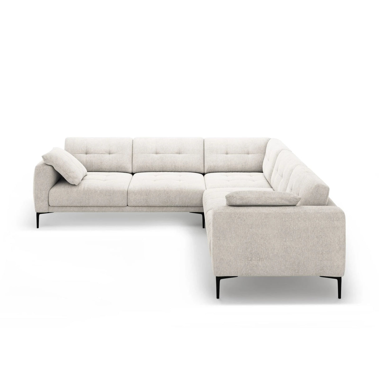 Bemy Ecksofa symmetrisch aus Samt oder Strukturstoff, 290x290 cm – Bild 2