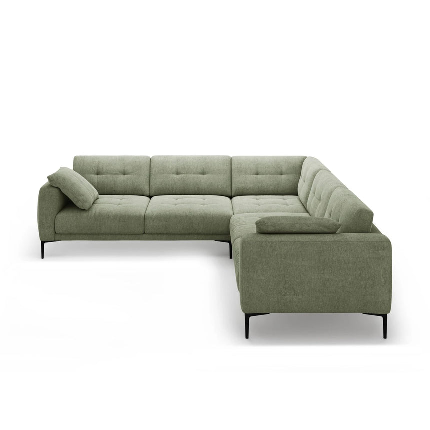 Bemy Ecksofa symmetrisch aus Strukturierter Stoff (Sorella 34) in Dunkles olivgrün, 290x290 cm – Bild 2
