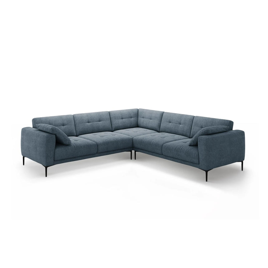 Bemy Ecksofa symmetrisch aus Strukturierter Stoff (Sorella 77) in Dunkelblau, 290x290 cm – Bild 1
