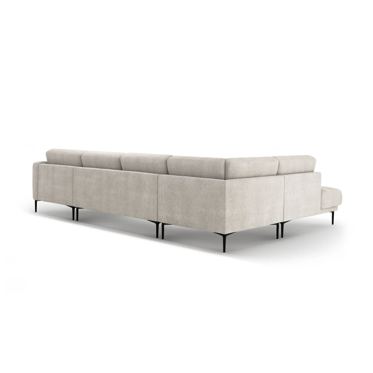 Bemy Panorama-Ecksofa Links aus Samt oder Strukturstoff, 373x240 cm – Bild 3