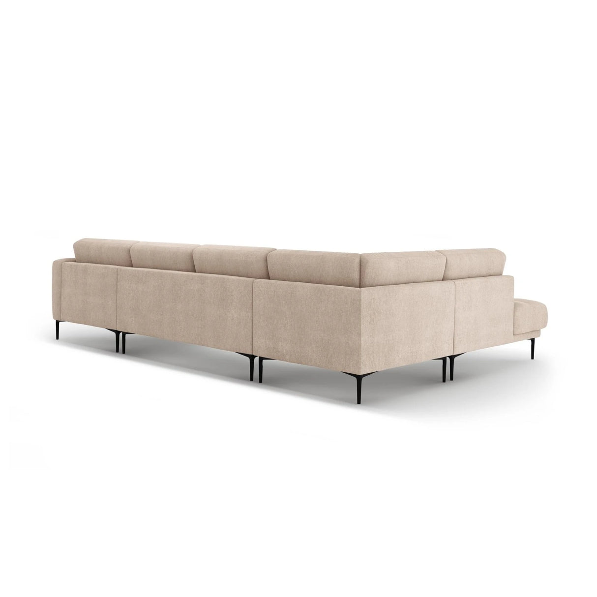 Bemy Panorama-Ecksofa Links aus Strukturierter Stoff (Sorella 05) in Sand, 373x240 cm – Bild 3
