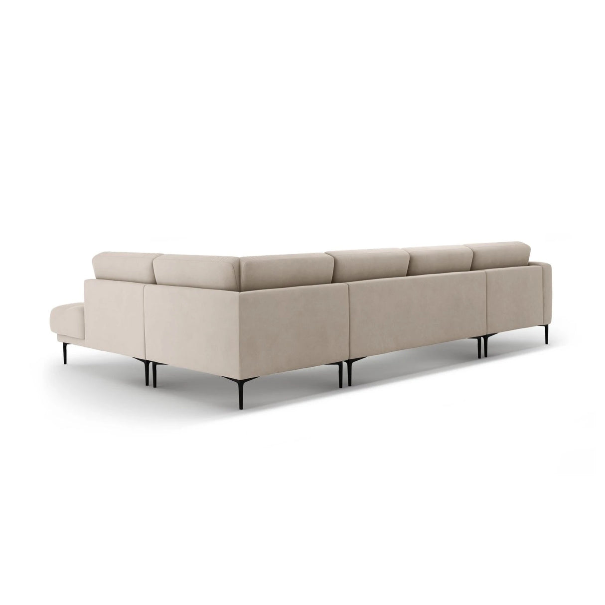 Bemy Panorama-Ecksofa Rechts aus Samt (Salvador 1) in Beige, 373x240 cm – Bild 3