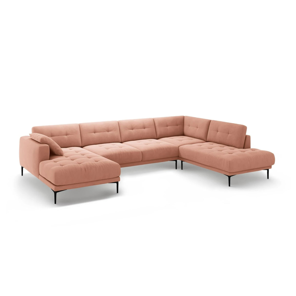 Bemy Panorama-Ecksofa Rechts aus Samt (Salvador 11) in Rosa, 373x240 cm – Bild 2