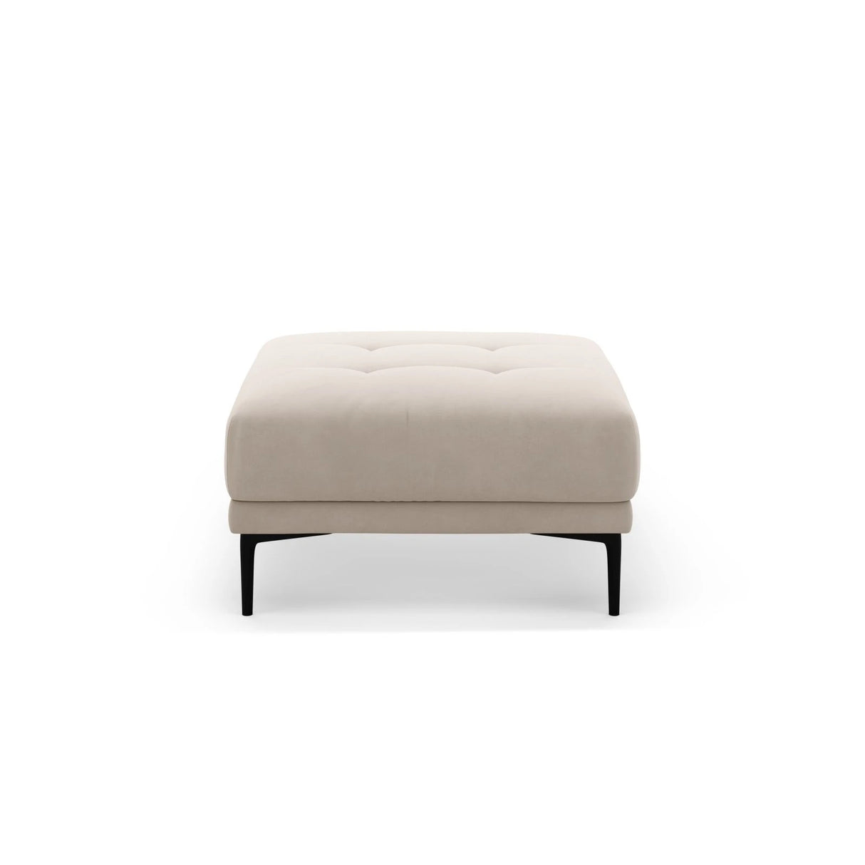Bemy Pouf aus Samt (Salvador 1) in Beige, 85x85 cm – Bild 1