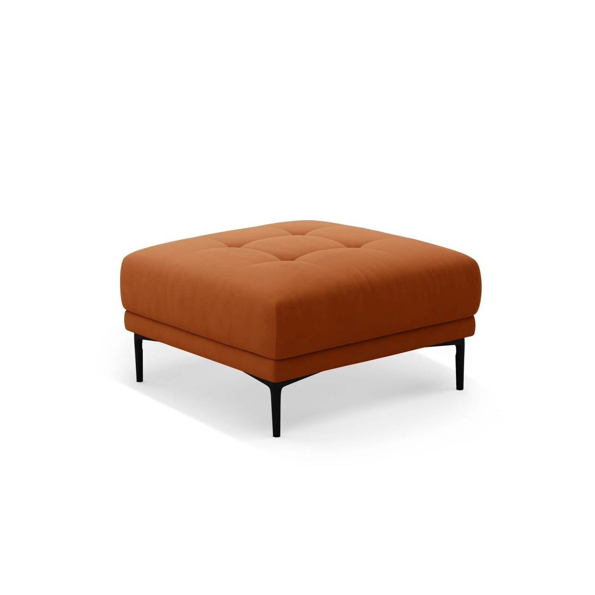 Bemy Pouf aus Samt (Salvador 14) in Terrakotta, 85x85 cm – Bild 2