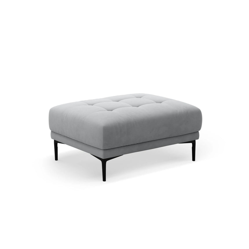 Bemy Pouf aus Samt (Salvador 17) in Grau, 100x70 cm – Bild 2