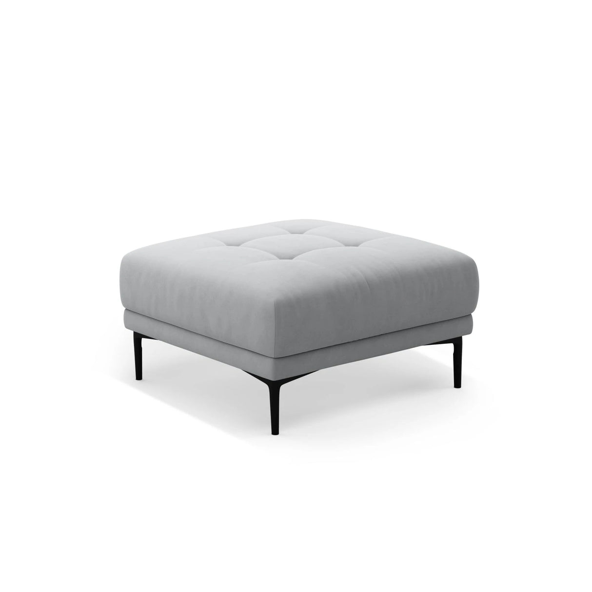 Bemy Pouf aus Samt (Salvador 17) in Grau, 85x85 cm – Bild 2