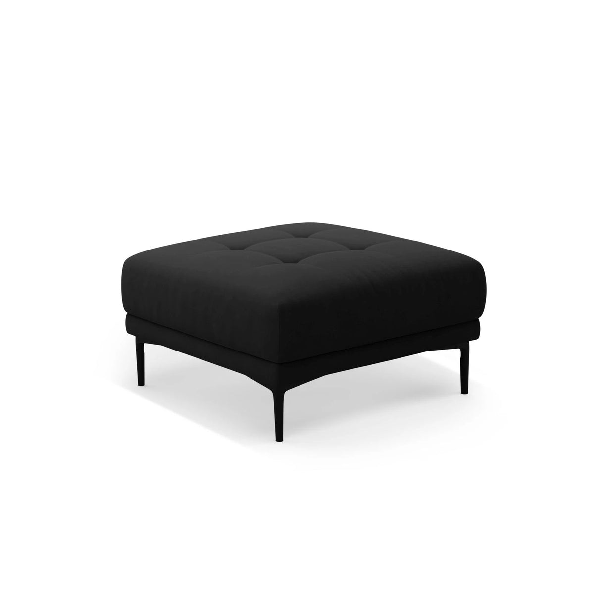 Bemy Pouf aus Samt (Salvador 19) in Schwarz, 85x85 cm – Bild 2