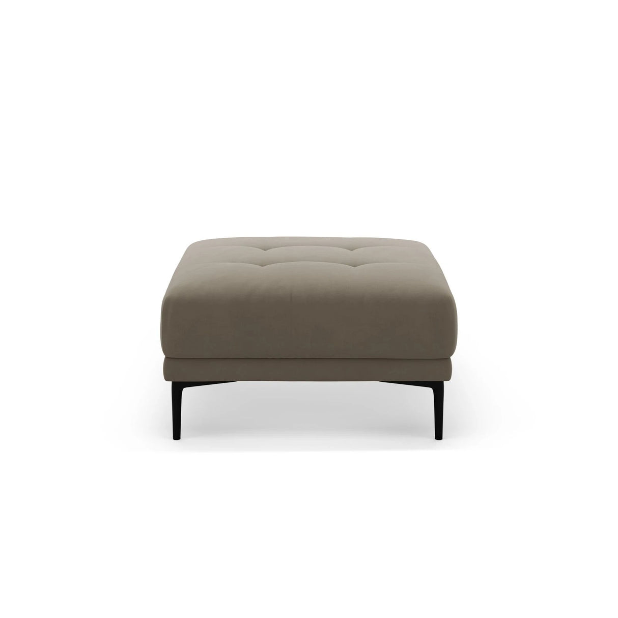 Bemy Pouf aus Samt (Salvador 3) in Grau-Braun, 85x85 cm – Bild 1