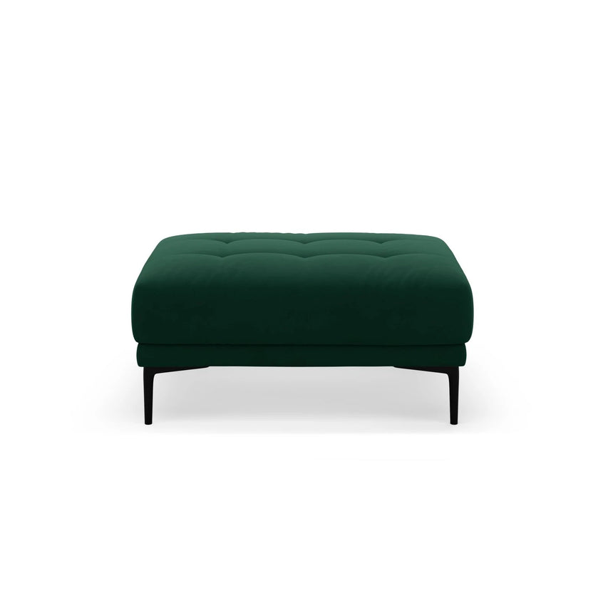 Bemy Pouf aus Samt (Salvador 7) in Flaschengrün, 100x70 cm – Bild 1