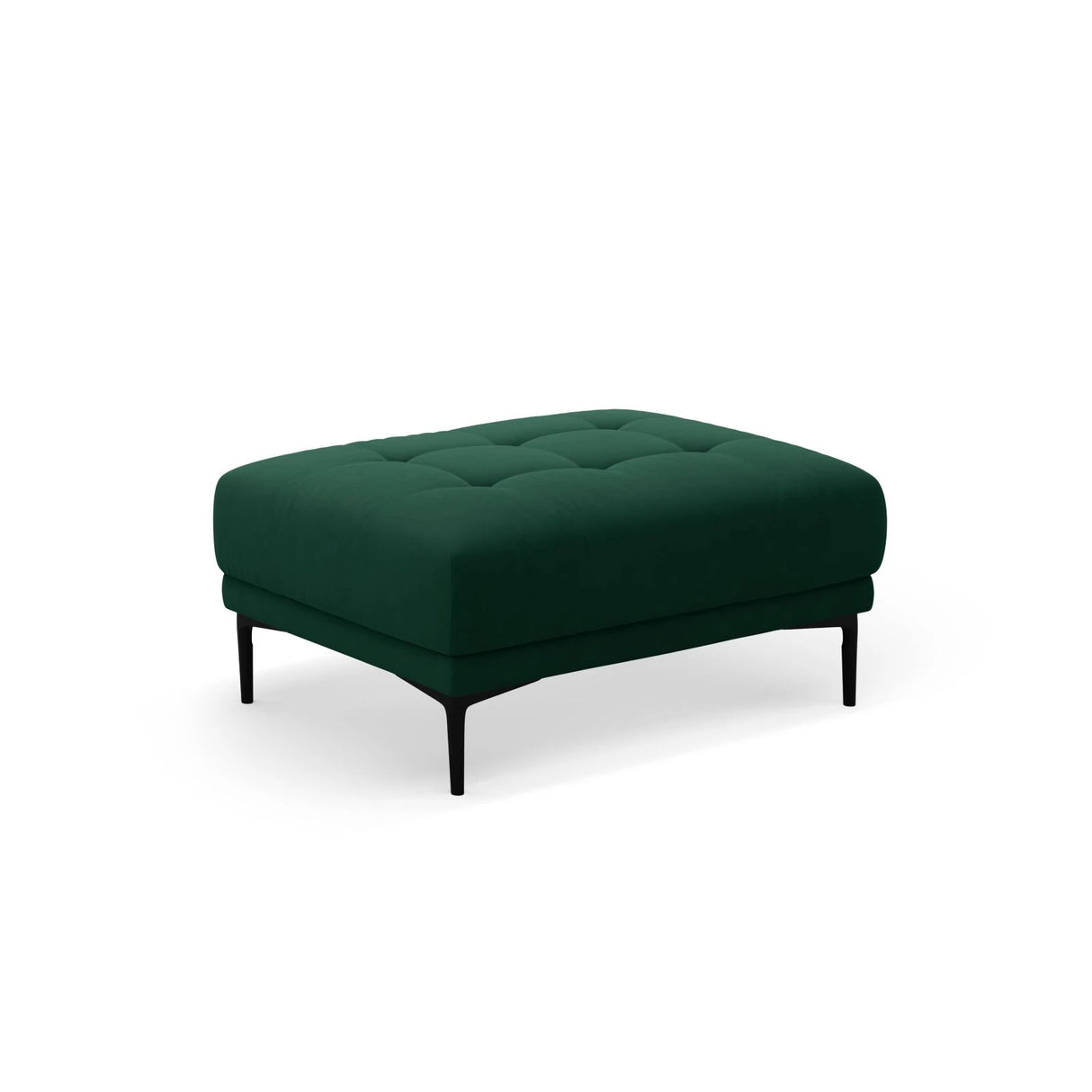 Bemy Pouf aus Samt (Salvador 7) in Flaschengrün, 100x70 cm – Bild 2