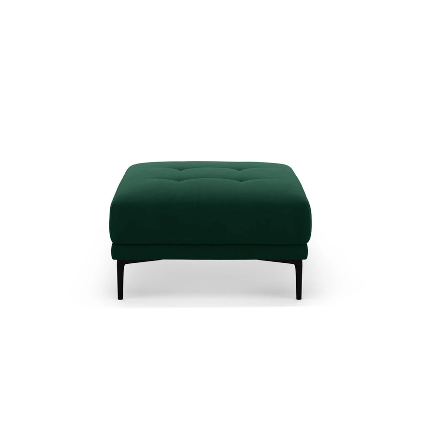Bemy Pouf aus Samt (Salvador 7) in Flaschengrün, 85x85 cm – Bild 1