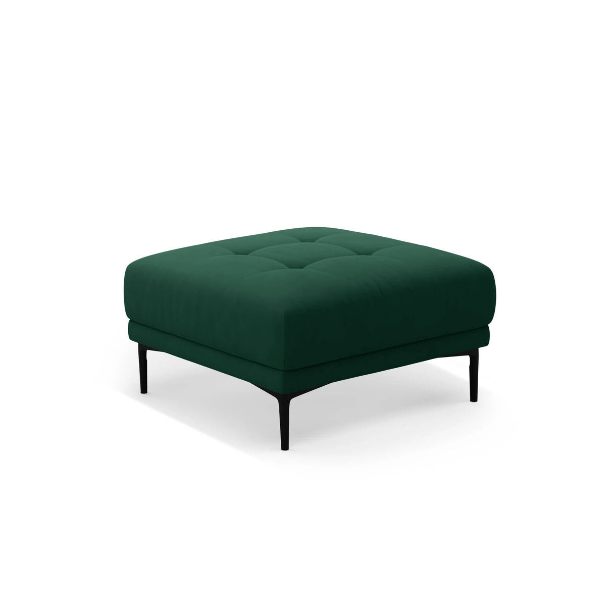 Bemy Pouf aus Samt (Salvador 7) in Flaschengrün, 85x85 cm – Bild 2