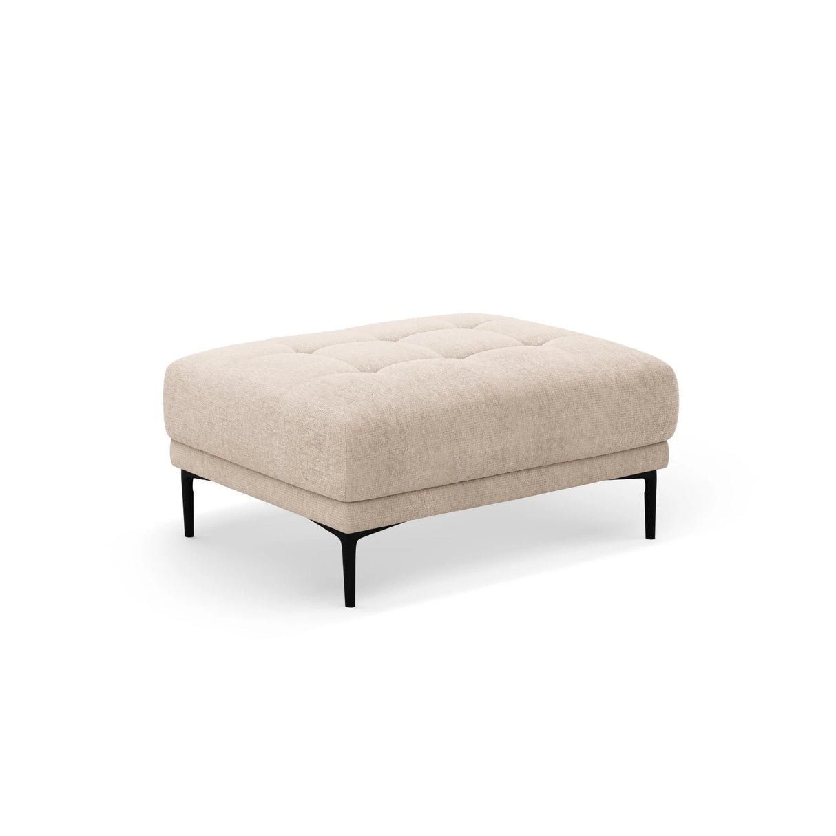 Bemy Pouf aus Strukturierter Stoff (Sorella 05) in Sand, 100x70 cm – Bild 2