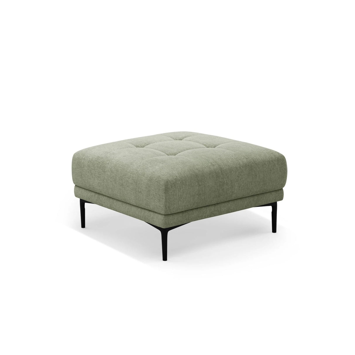 Bemy Pouf aus Strukturierter Stoff (Sorella 34) in Dunkles olivgrün, 85x85 cm – Bild 2
