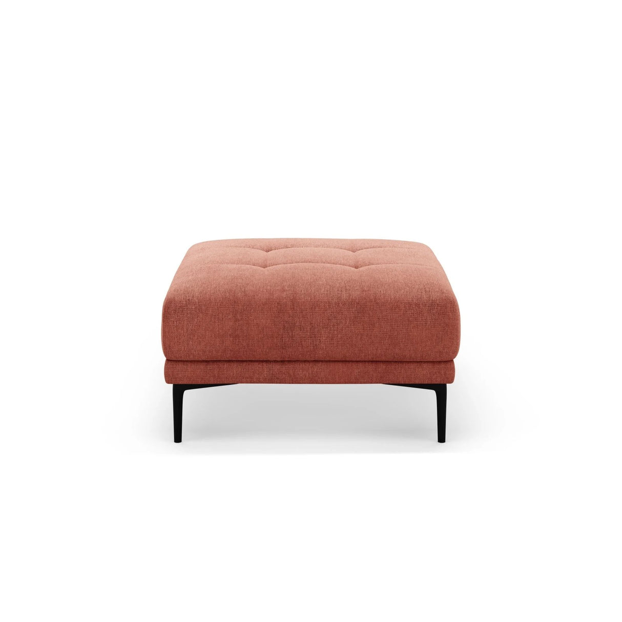 Bemy Pouf aus Strukturierter Stoff (Sorella 58) in Koralle, 85x85 cm – Bild 1
