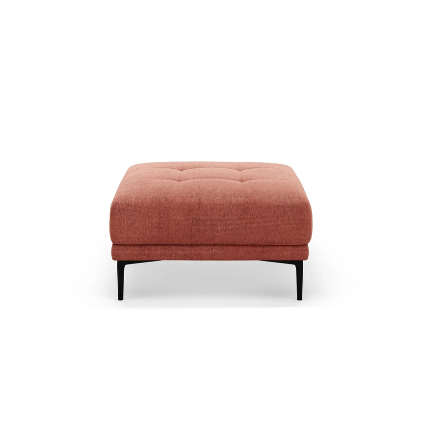 Bemy Pouf aus Strukturierter Stoff (Sorella 58) in Koralle, 85x85 cm – Bild 1
