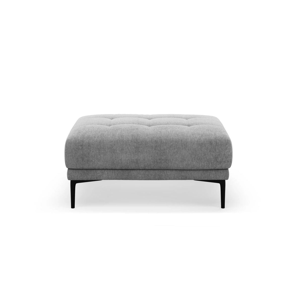 Bemy Pouf aus Strukturierter Stoff (Sorella 89) in Grau, 100x70 cm – Bild 1