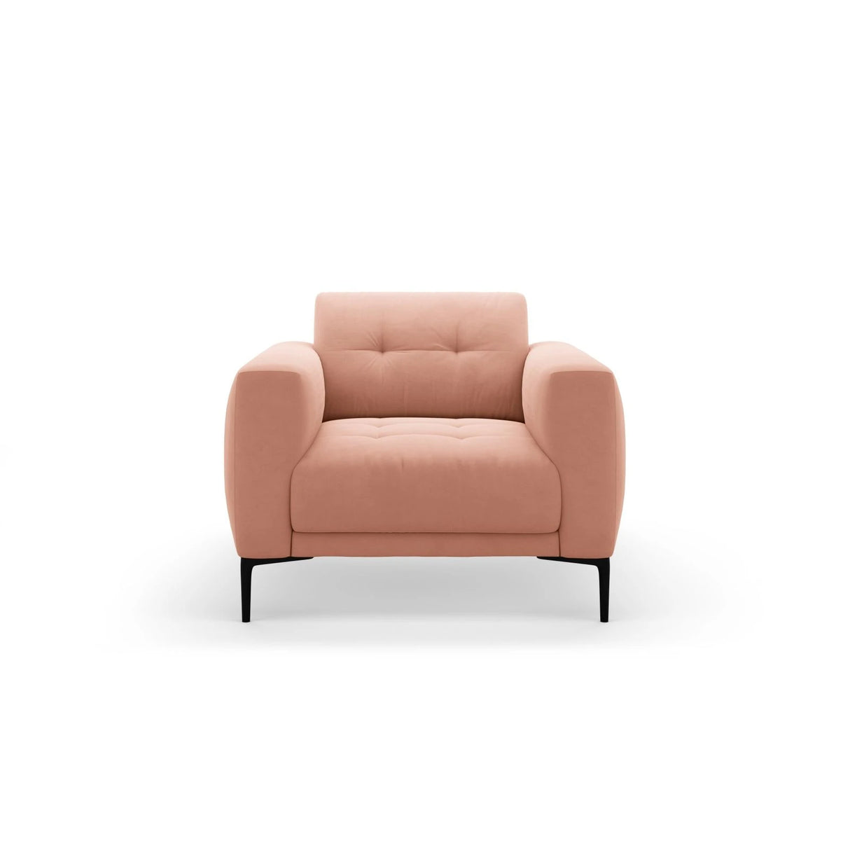 Bemy Sessel aus Samt (Salvador 11) in Rosa, 85x85 cm – Bild 1