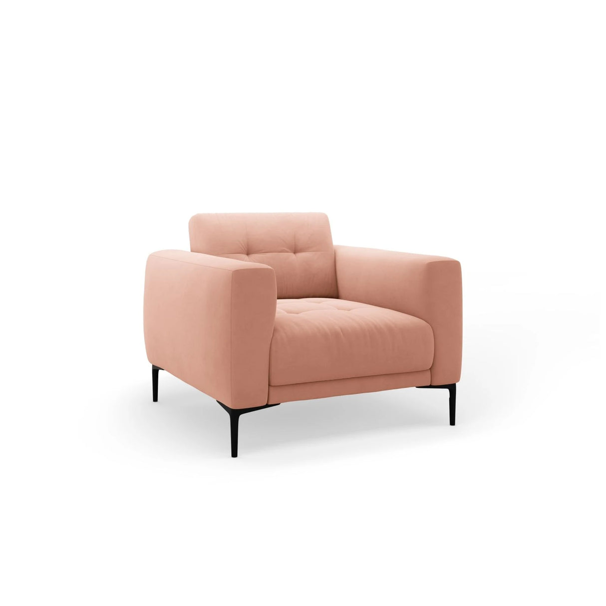 Bemy Sessel aus Samt (Salvador 11) in Rosa, 85x85 cm – Bild 2