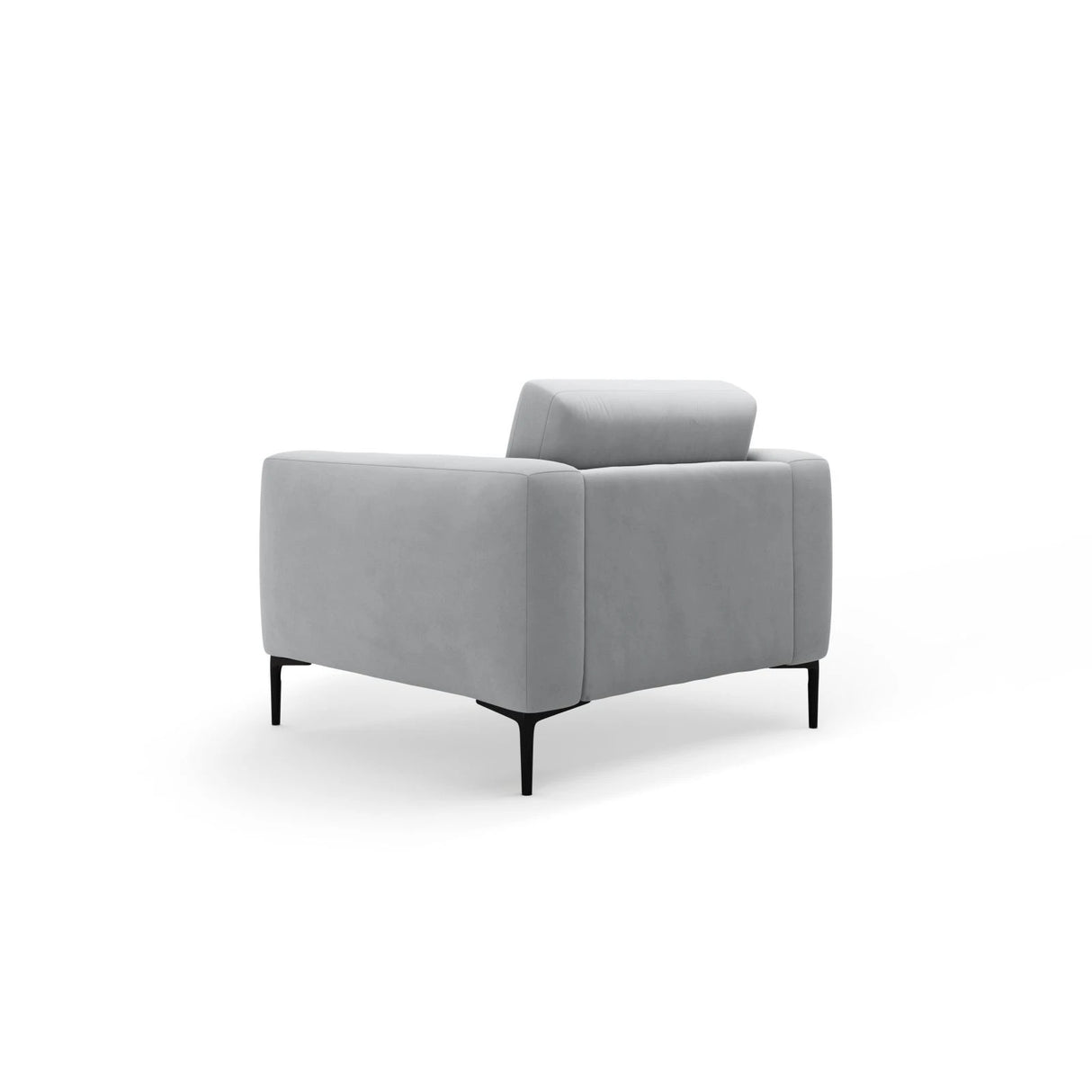 Bemy Sessel aus Samt (Salvador 17) in Grau, 85x85 cm – Bild 3