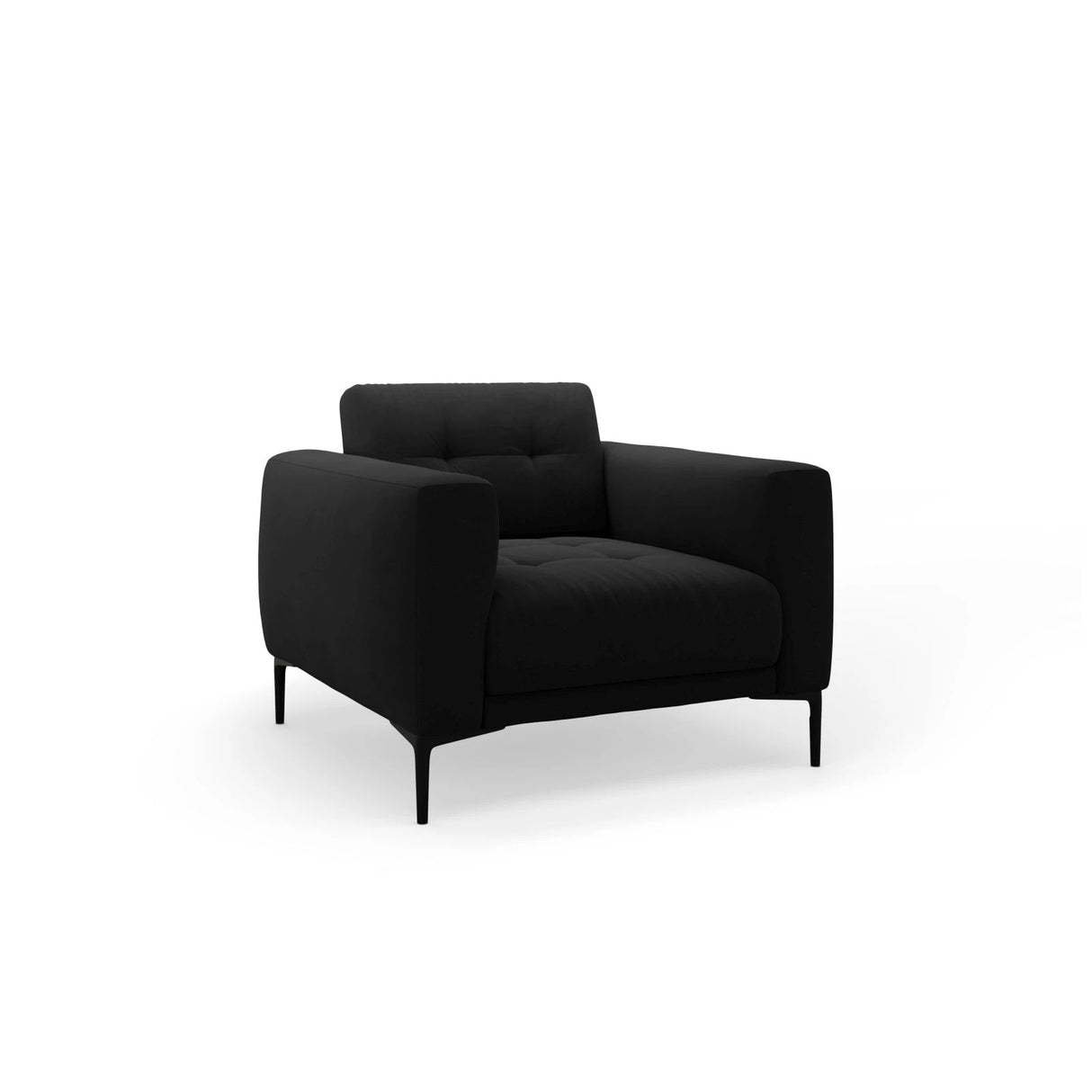 Bemy Sessel aus Samt (Salvador 19) in Schwarz, 85x85 cm – Bild 2