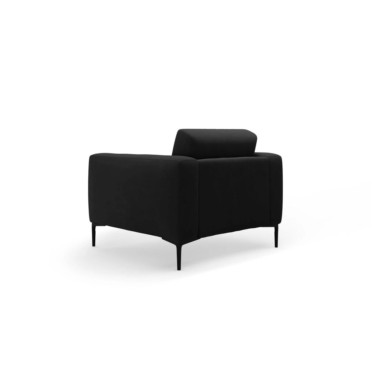 Bemy Sessel aus Samt (Salvador 19) in Schwarz, 85x85 cm – Bild 3