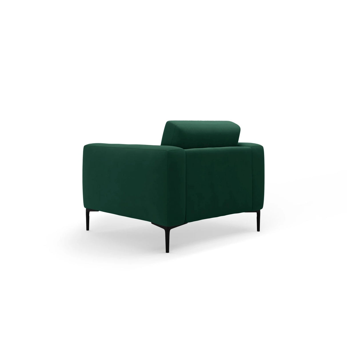 Bemy Sessel aus Samt (Salvador 7) in Flaschengrün, 85x85 cm – Bild 3