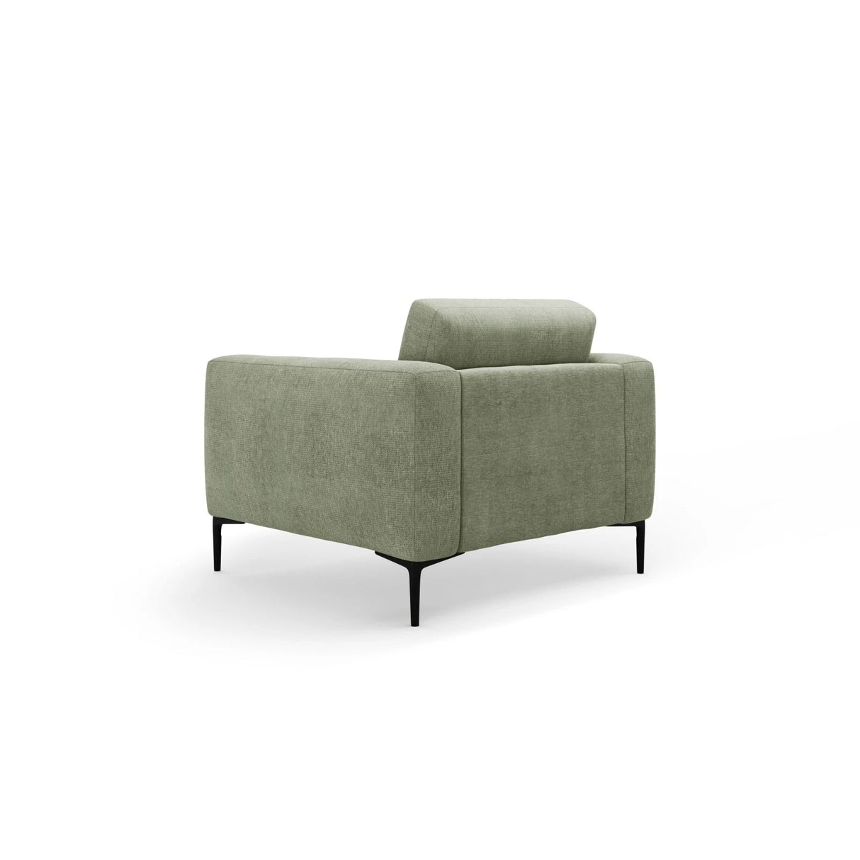 Bemy Sessel aus Strukturierter Stoff (Sorella 34) in Dunkles olivgrün, 85x85 cm – Bild 3