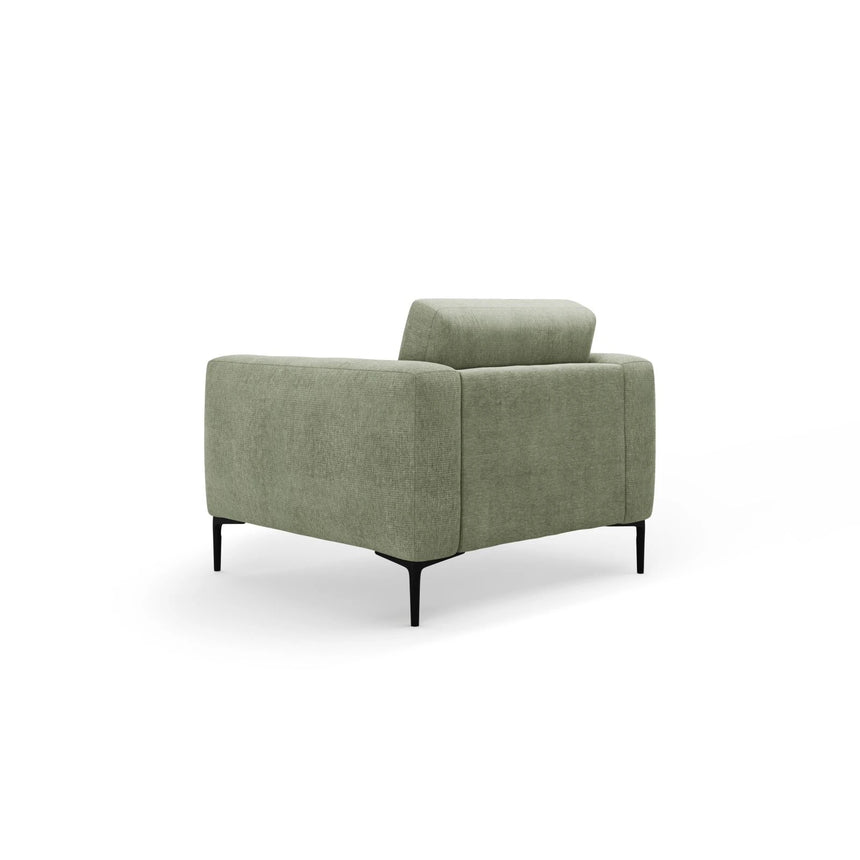Bemy Sessel aus Strukturierter Stoff (Sorella 34) in Dunkles olivgrün, 85x85 cm – Bild 3