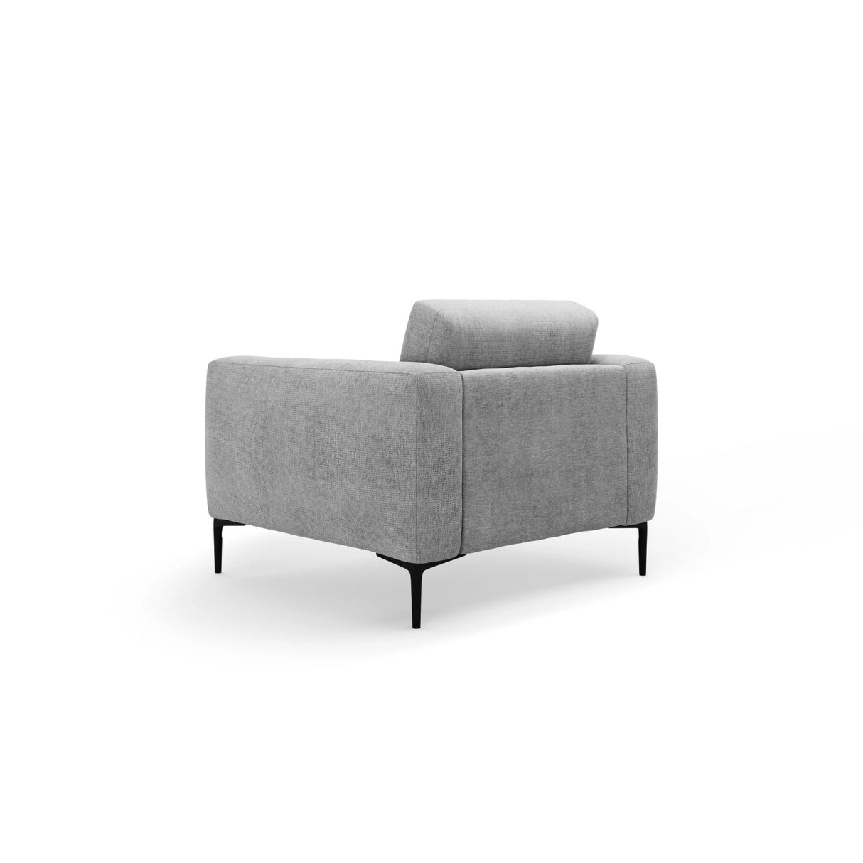 Bemy Sessel aus Strukturierter Stoff (Sorella 89) in Grau, 85x85 cm – Bild 3