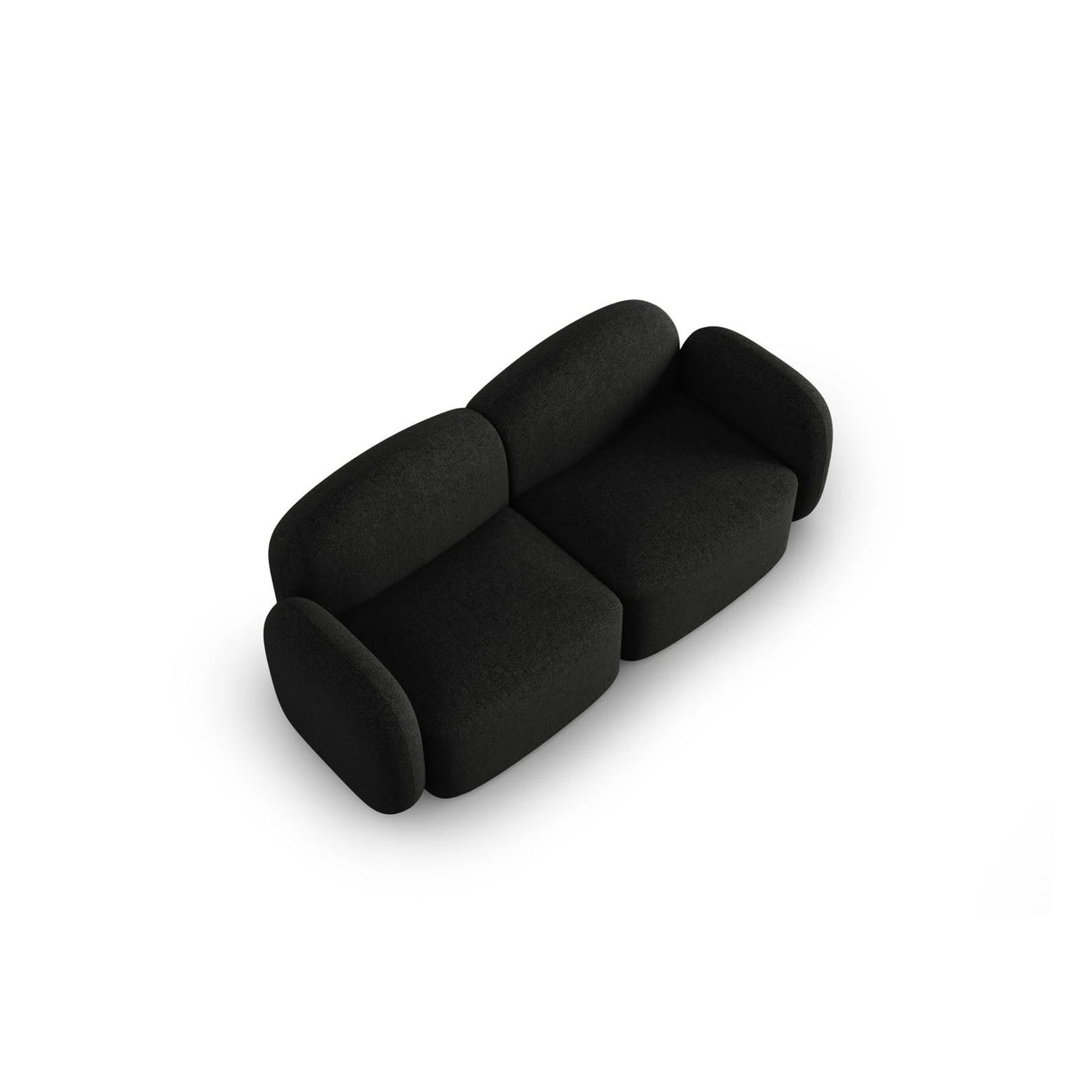 Blair 2-Sitzer Sofa mit Bezug aus Chenille (Leg19) in Black Melange, 194x95 cm – Bild 6