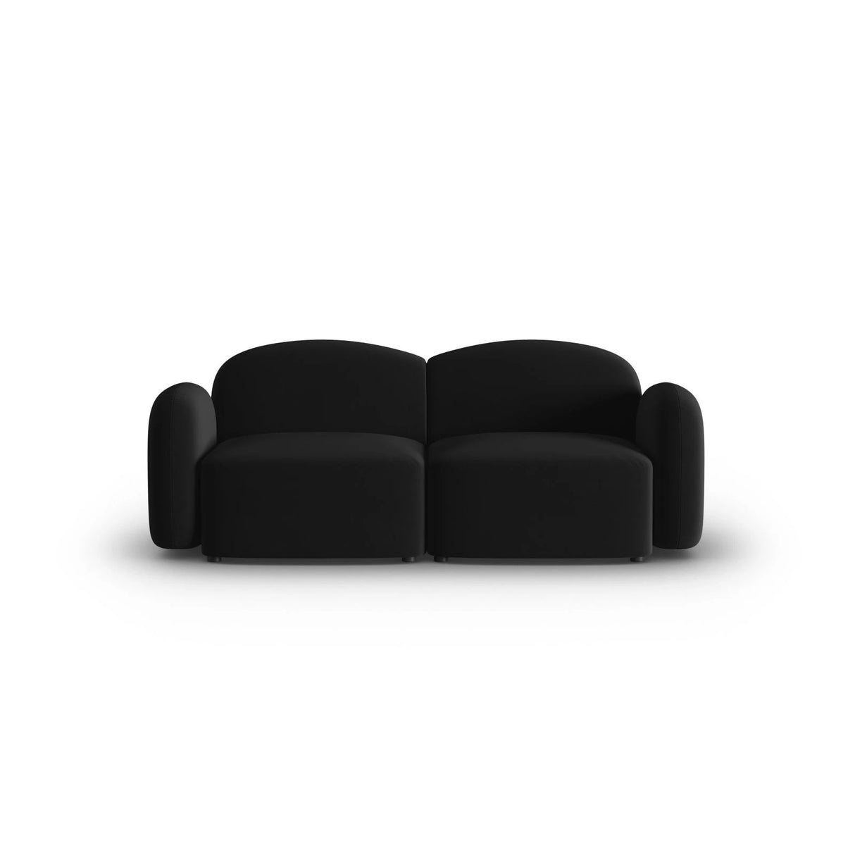 Blair 2-Sitzer Sofa mit Bezug aus Samt (CasBla) in Schwarz, 194x95 cm – Bild 1
