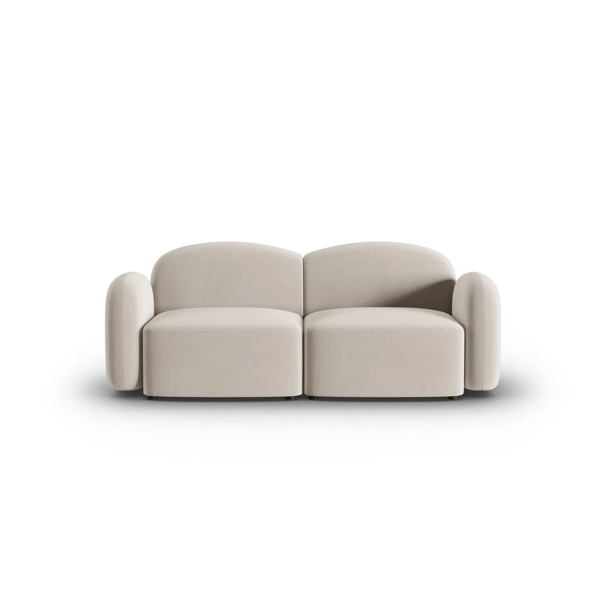 Blair 2-Sitzer Sofa mit Bezug aus Samt (CasSan) in Ecru, 194x95 cm – Bild 1