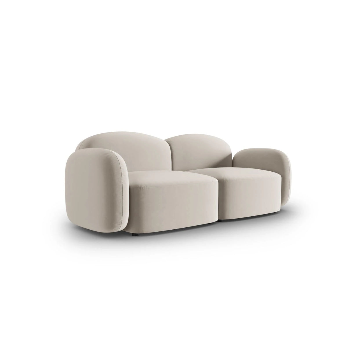 Blair 2-Sitzer Sofa mit Bezug aus Samt (CasSan) in Ecru, 194x95 cm – Bild 2