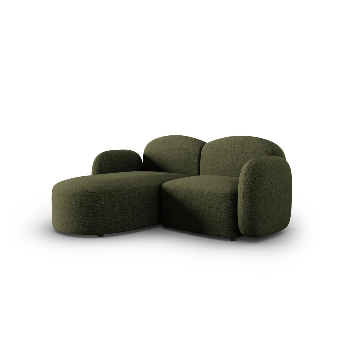Blair 3-Sitzer Ecksofa Links, mit Bezug aus Chenille (Leg10) in Green Melange, 194x167 cm – Bild 4