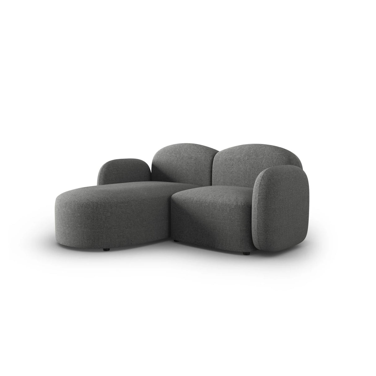 Blair 3-Sitzer Ecksofa Links, mit Bezug aus Chenille (Leg18) in Dark Grey Melange, 194x167 cm – Bild 4