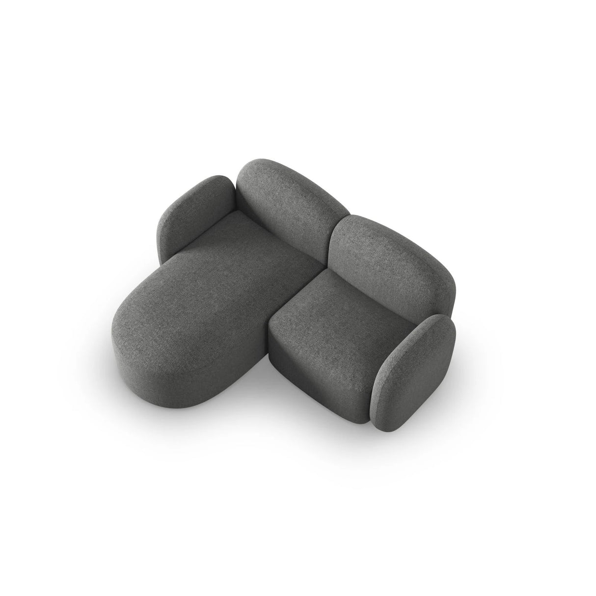 Blair 3-Sitzer Ecksofa Links, mit Bezug aus Chenille (Leg18) in Dark Grey Melange, 194x167 cm – Bild 6